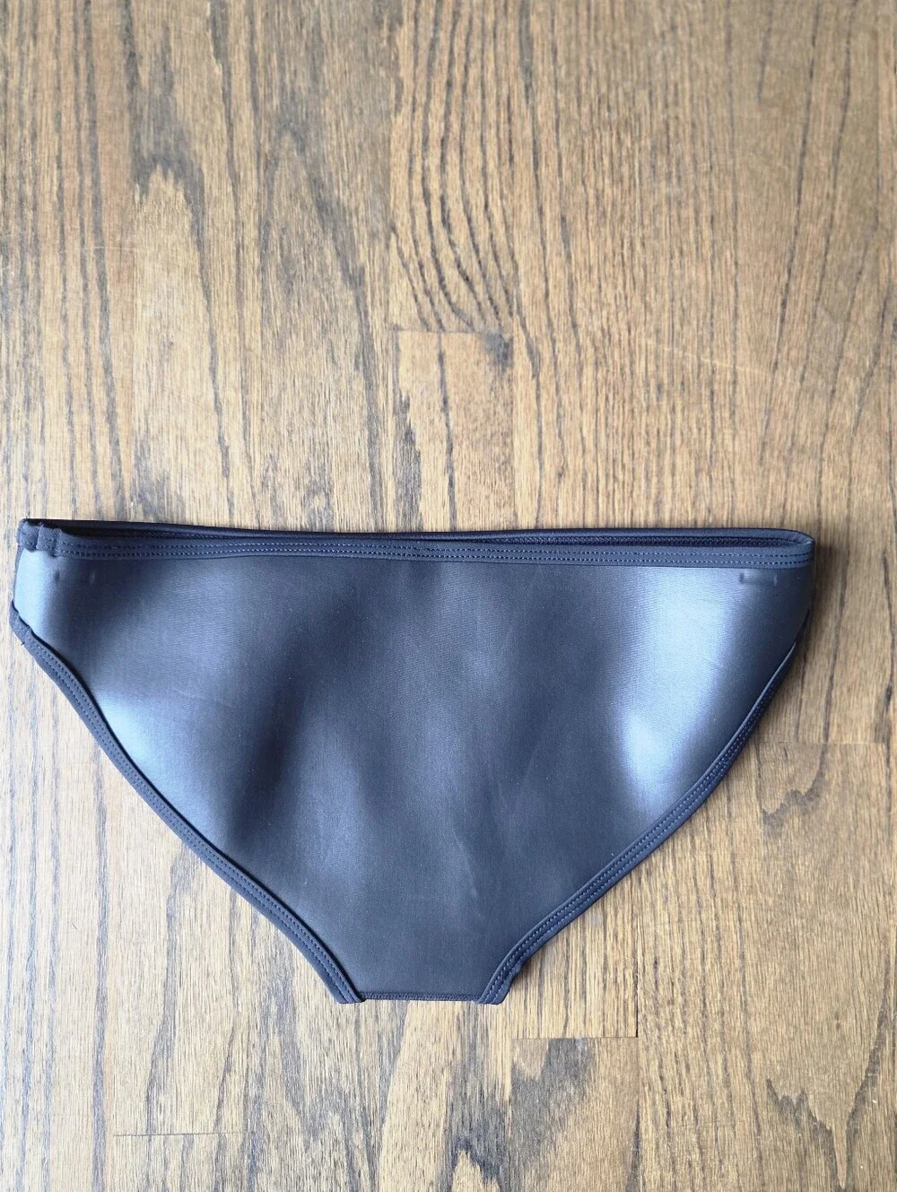TRIANGL Black Neoprene Bikini Bottoms Size Small Minimal Swimwear